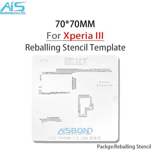 AMAOE Middle Layer Reballing Stencil Template For SONY Xperia 1 iii 3 CPU plant tin net Steel mesh repair tool