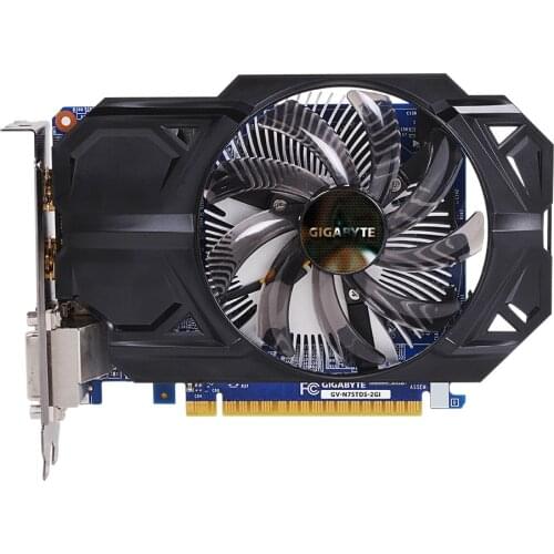 Used Gigabyte graphics card GV-N75TD5-2GI uses NVIDIA GeForce GTX 750 Ti display chip 2G display memory