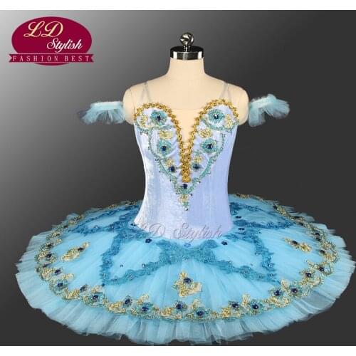 Blue Bird Ballet Tutus Women Professional Tutu For Girls Ballet Stage Pancake Tutu Swan Lake Ballet Costumes LD0003