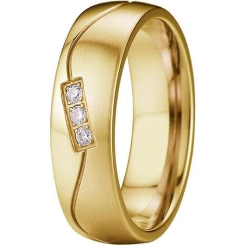 Women fashion rings gold color Engagement Ring bagues pour femme zirconia jewelry