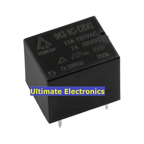 10pcs relay 943-1C-12DS 12VDC 12A conversion 5 foot DC12V opening and closing T73