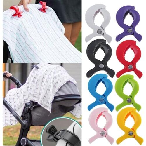 2pc Baby Colorful Car Seat Accessories Plastic Pushchair Clip Pram Stroller Peg To Hook Cover Blanket Mosquito Net Clips Strolle