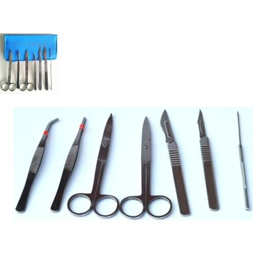 4pcs or 7 pcs /set Dissector Microscope Dissecting tool kit for specimen making Microscope parts & accessories Stainless steel