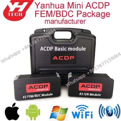Free Fedex Shipping! Yanhua ACDP Solder-less Key Programmer for BMW F series FEM BDC add Key allk-Key-lost read ISN FEM Package