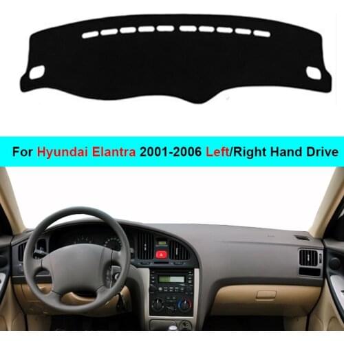 For Huydai Elantra 2001-2006 Car Dashboard Cover Carpet Cape LHD RHD Rug Shade Pad Carpet Dashmat Sun Shade Pad 2 Layers