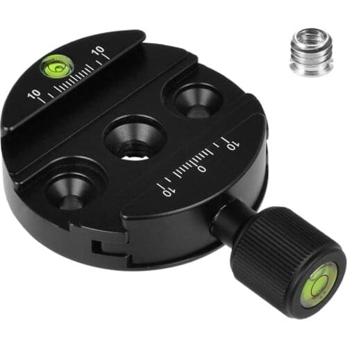 For Arca Swiss QR Board Quick Boot 60mm Aluminum Alloy 3/8 Inch with 1/4 Inch Adapter