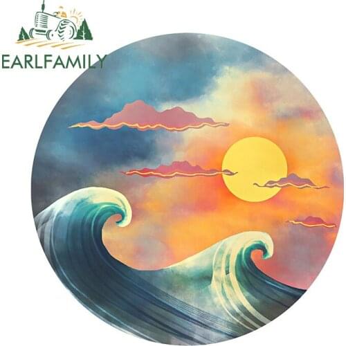 EARLFAMILY 13cm x 10.2cm for Ocean Car Sticker Funny Graphics Bumper Windows Windshield Refrigerator RV VAN Decoration Decal
