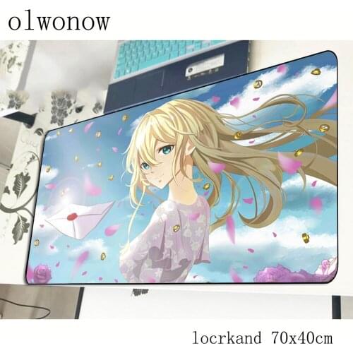 Violet evergarden mouse pad 70x40cm Boy Gift mousepads best gaming mousepad gamer xl personalized mouse pads keyboard pc pad
