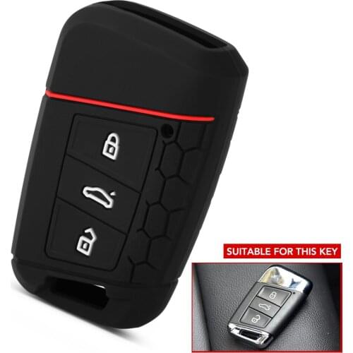 Silicone Key Case Cover For VW PASSAT B8 For Skoda Kodiaq Superb A7 2015 2016 2017 2018 2019 2020 Keyless Fob Shell Skin Holder