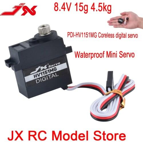 JX PDI-HV1151MG Newest Mini Waterproof Servo 8.4V 4.5KG Metal Gear Digital Servo for Rc Car Traxxas TRX-4 Racing BRX01 Crawler