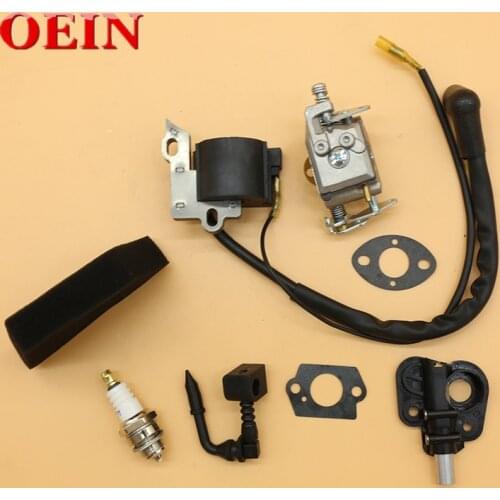 Carburetor Ignition Coil Spark Plug Oil Pump Kit Fit For Partner 350 351 370 371 390 420 440 Gas Chainsaw Spare Parts