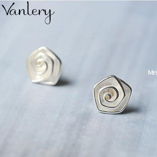 Korean Version of Retro Vintage Rose Flower Earrings For Women Punk Geometric Earrings 2021 New Trendy Jewelry