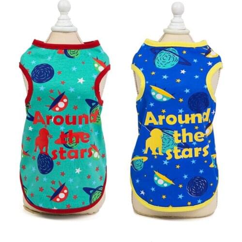 10PC/Lot Summer Pet Dog TShirts Cartoon Cotton Small Dogs Vest Dog Puppy Clothes Pet Clothes