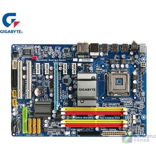 Gigabyte GA-EP45-UD3L Motherboard LGA 775 DDR2 16GB Desktop Computer Mainboard EP45-UD3L P45 UD3L ATX Systemboard PCI-E 2.0 Used