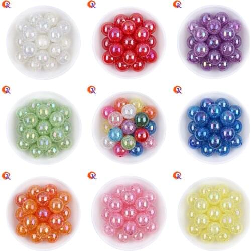 Fashion Bead Jewelry Choose Colors 20MM 100Pcs/Lot Gumball Acrylic Clear AB Cracked Beads Chunky Beads DIY Material Suppliers