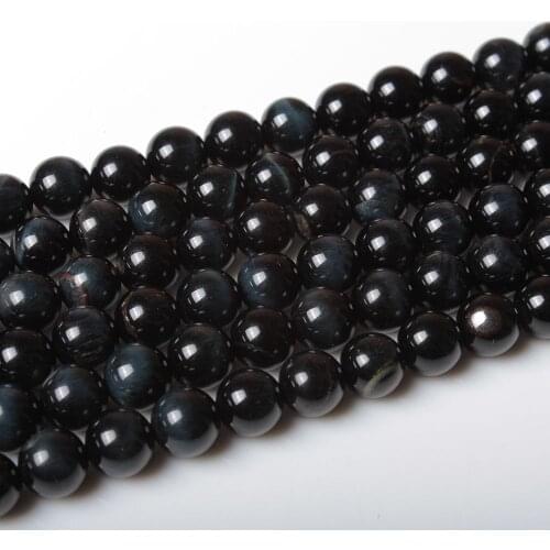 Natural Blue Tiger Eye Gemstone 6 8 10 12mm AAA Round Loose Beads DIY Accessories for Neckalce Bracelet Earring Jewelry Making