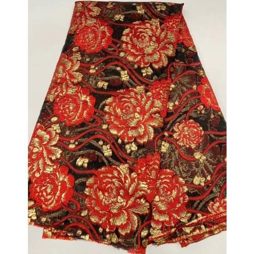 The latest Nigeria brocade lace fabric high quality jacquard African lace fabric wedding French tulle lace fabric D4159
