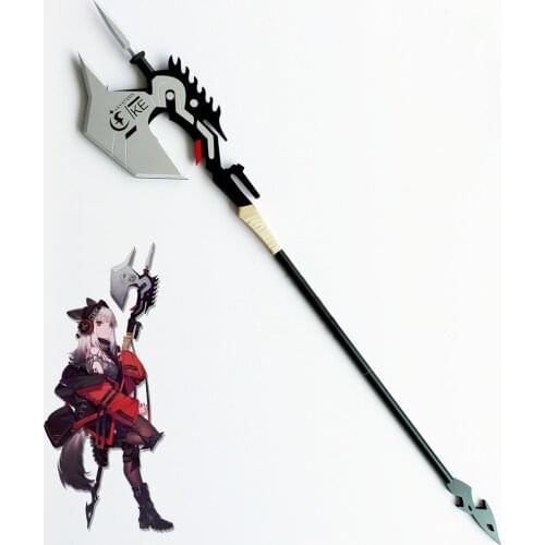 New Game Arknights Cosplay Frostleaf Weapons Axe Canes Staff Guard Frostleaf Cosplay Props Accessories for Halloween Fancy Party