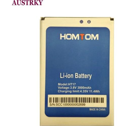 New 3000mAh HT17 Battery For Homtom HT17 PRO Mobile Phone In stock Tracking code