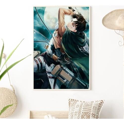 Attack On Titan Anime Poster Japanese New Fan Drama Comic Cover Art Canvas Printed Picture TV Drama Poster Fan Gift Artwork