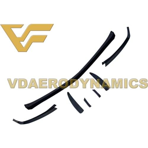 Suitable For 18-20 Benz W177 A Class A180 A200 A220 A250 VAD Carbon Fiber Wave / ABS Front Lip Bumper Canard Side Apron Add On