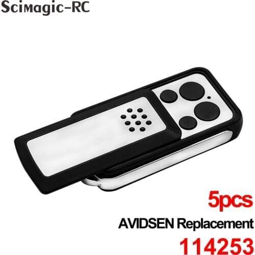 5pcs Garage Remote Control AVIDSEN 114253 Replacement for AVIDSEN 104250 104251 104250 OLD 104250 RED Rolling Code 433.92MHz