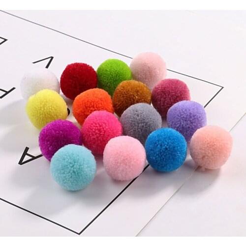 20PCS 2.5MM Fluffy Pom Pom Cashmere Fur Ball For Women Bag Dress Scarf Girls Pom Pom Ball Accessories For DIY Jewelry Making