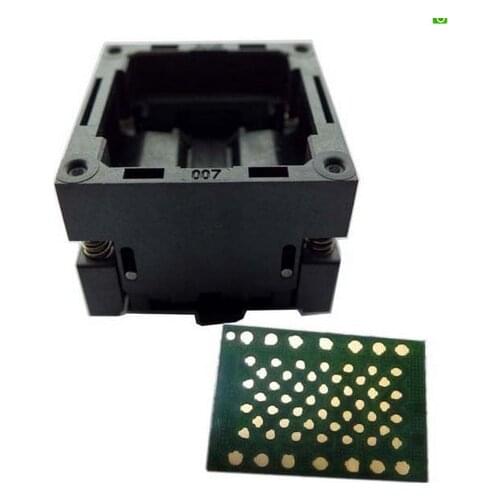 LGA60 socket_14X18mm read and test,nand flash,open top socket,long operating life,easy to operate,up to 25,000 times