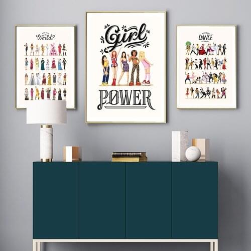 Modern Painting Who Run the World Music Poster The Future is Female Print Canvas Art Feminism Wall Pictures For Bedroom Decor