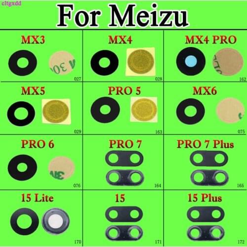 Cltgxdd 1pcs For Meizu MX3 MX4 MX5 MX6 Pro5 Pro 6 Pro 7 Plus M15 Lite 15 Plus Back Rear Camera Lens Camera Glass Lens