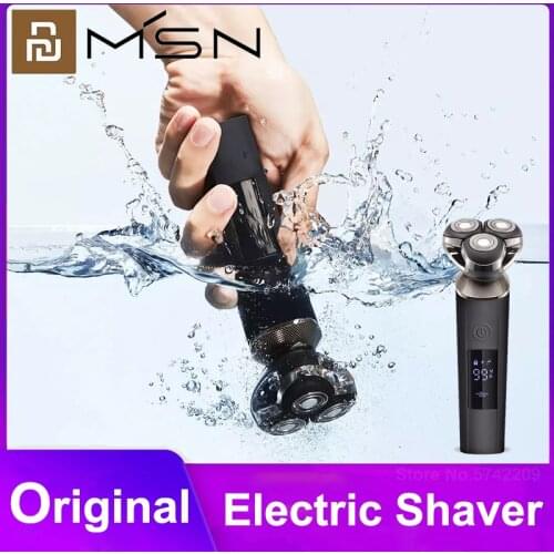 Youpin MSN Smart Electric Shaver Waterproof Large LCD Screen Cordless Type-C Rechargeable Dry Wet Shave Razor
