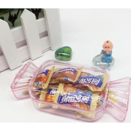 12pcs/lot Transparent Color Hard Plastic Large Gift Package Box Creative Wedding Birthday Oarty Candy Box