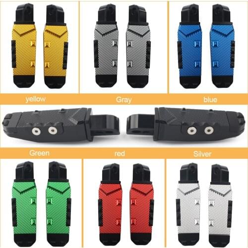2pcs Motorcycle Rear Footrests Foot Pegs Pedal Pads For Suzuki GSX-R 600 750 1000 GSXR1300 Hayabusa GSR600 GSR750 CNC Aluminum