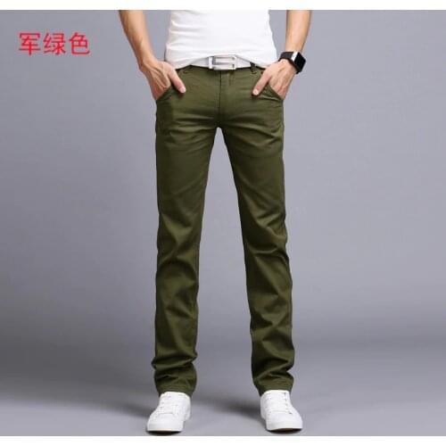 2021 Fashion Business Solid Pants Men New Design Casual Men Pants Cotton Slim Pant Straight Trousers