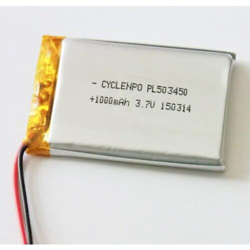 3.7V polymer lithium battery 503450 1000MAH MP4 GPS PSP MP5 game machine (MP3) Rechargeable Li-ion Cell