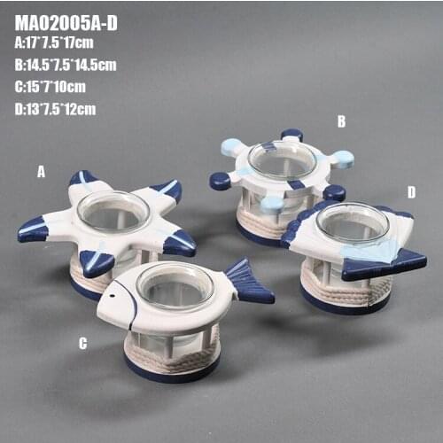 4 Candle Stand Style Mediterranean Wood Candle Holder Candlestick Table Lamp Tea Light Decoration Quality Wedding Decoration 60X