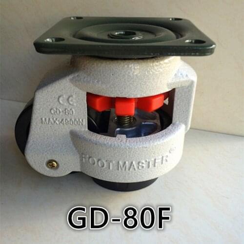 6PCS Set 80mm Swivel Heavy Duty Machine Levelling Castors Wheels GD-80F