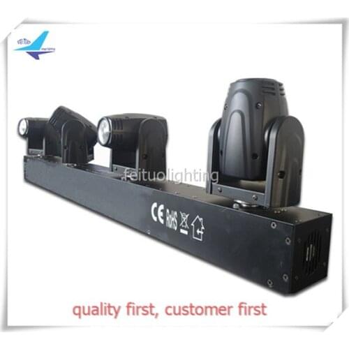 6 pcs/lot DJ light Moving Head 4 head 10w rgbw led bar moving head beam light