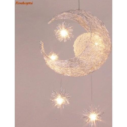 Cross-border sale stars the moon droplight children room light LED bedroom lamp study contracted the creative style droplight