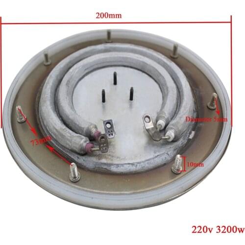 3000W 20CM heating plates electric for prevent dry burning electric hot tray stainless steel 220V