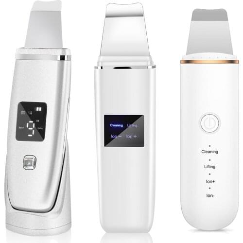 Electric Ultrasonic Face Deep Cleaning Skin Scrubber Blackhead Remove Exfoliating Facial Peeling Machine Pore Cleanser Skin Care