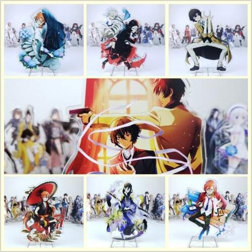 Anime Bungou Stray Dogs figure cosplay Dazai toy Nakajima Atsushi Edogawa Ranpo Chuya acrylic doll 15cm