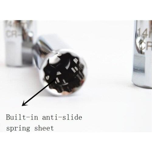 14mm 12 PT Point Remover Wrench MINI Spark Plug Socket Thin Wall 3/8" Drive For Automobile