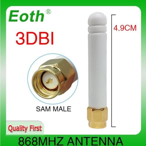 GSM 868MHz 915MHz antenna 3bdi SMA Male Connector GSM antena 868 MHz 915 MHz antenne white small size antennas for Lorawan