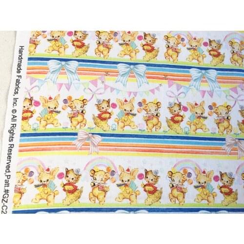 Little squirrel animal cotton fabric for Tissue baby mask skirt clothes Home Textile Patchwork Cloth DIY Sewing Quilting