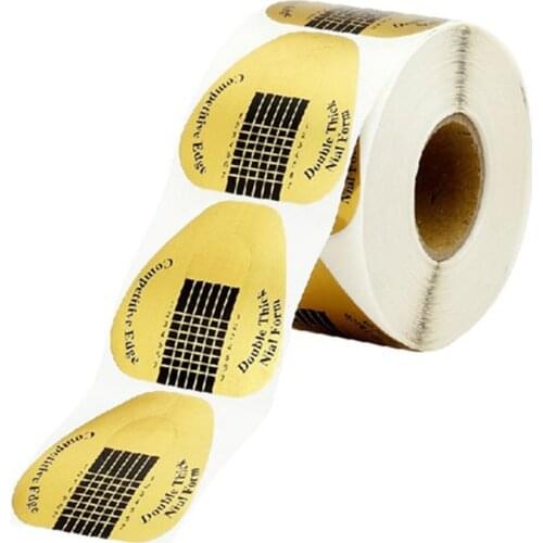 100pcs/lot Nails Extension Paper Base Tools Acrylic Powder Nail Art Salon Tools Holds Horseshoe Shape Calibration Grid