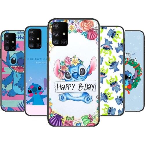 Cool Black Stitch Phone Case Hull For Samsung Galaxy A50 A51 A20 A71 A70 A40 A30 A31 A80 E 5G S Black Shell Art Cell Cove