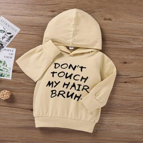 New Spring Fall Toddler Girl Winter Clothes Cotton Letter Print Long Sleeve Hoodies Sweater Tops Fashion Baby Boy Clothes 1-6Y