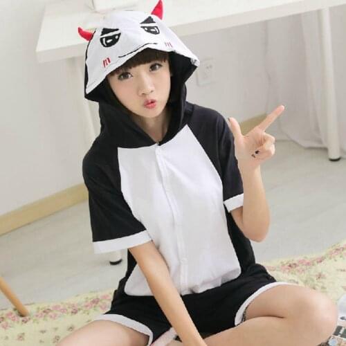 Boy Girl Summer Cotton Pajama Kigurumi Demon Pijama For Women Men Onesie Adult Animal Anime Family Sleepwear Cosplay Pyjama Kids