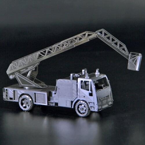3D Puzzle DIY metal FIRE ENGINE WITH LADDER mini model kits Collection Toys Gifts earth Laser Cutting Jigsaw precision measureme